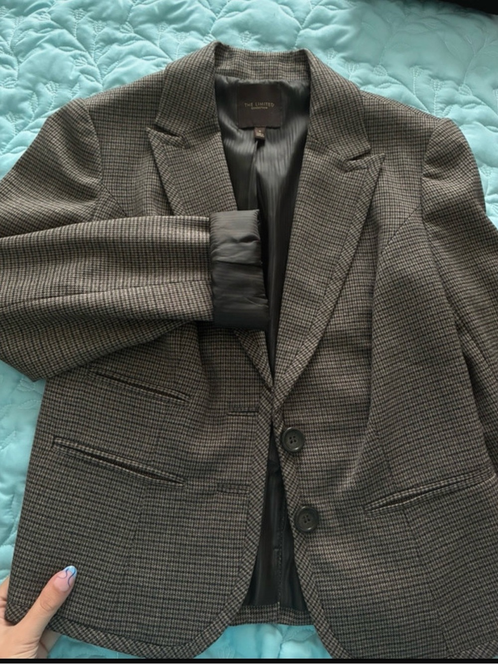 The Limited Women’s  Brown Glen Plaid Blazer